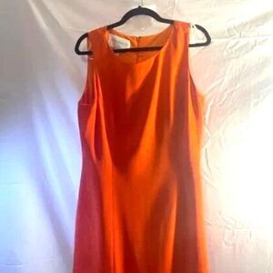 Hugo Buscati Orange Sleeveless Midi Sheath Dress for Cocktail  wmns Sz 12
